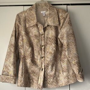Chicos jacket, lovely, size 2 (12), EUC
